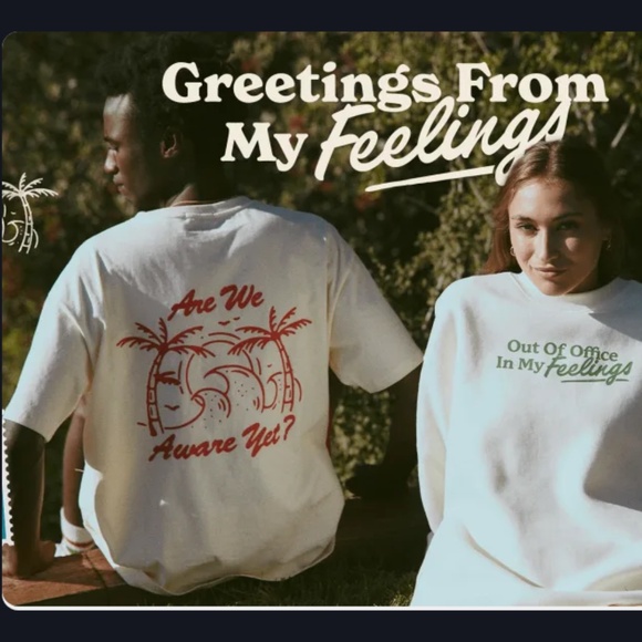 The Mayfair Group M/L 'Are We Aware' Oversized Tee in Sand - Picture 3 of 13